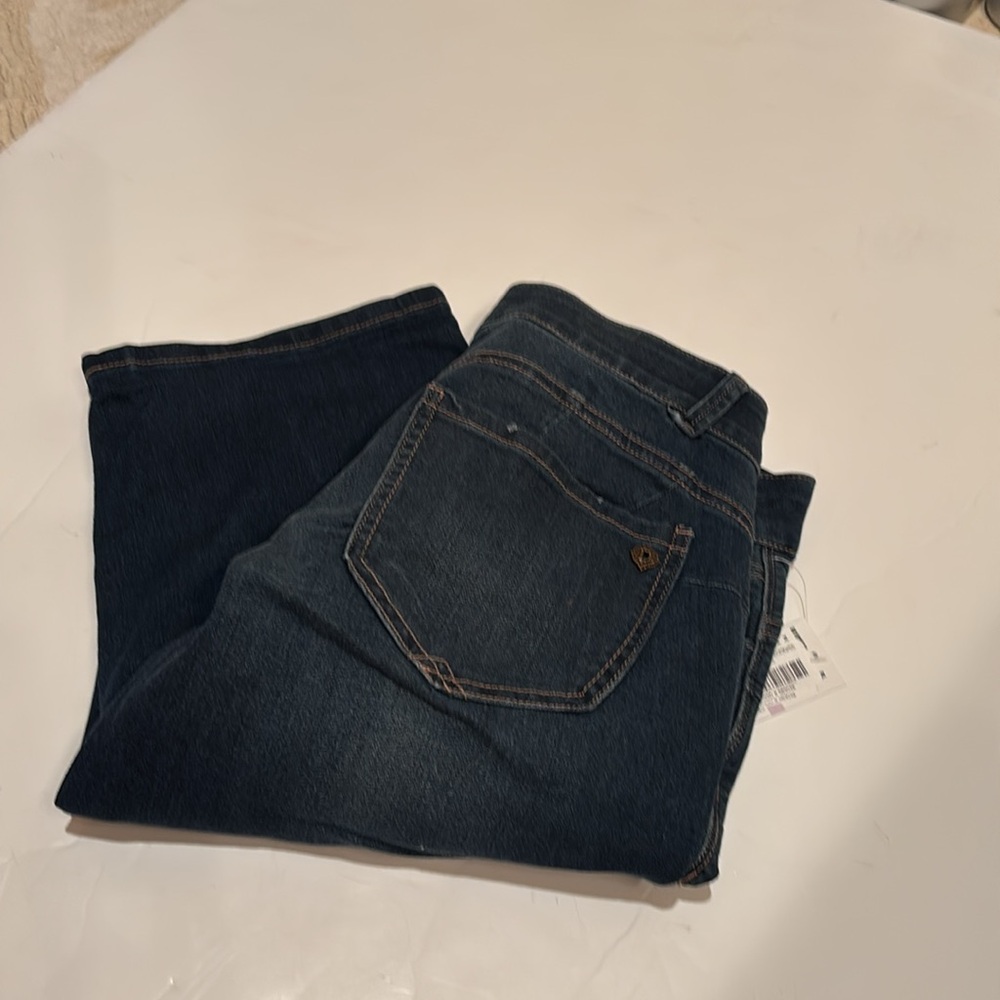 NWT Democracy Indigo Denim Shorts Bermuda crops  6 ab solution - Picture 12 of 12